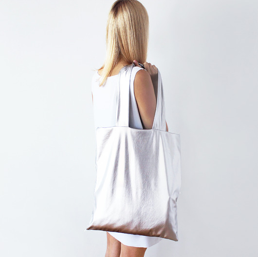 Metallic silver bag by Orianne