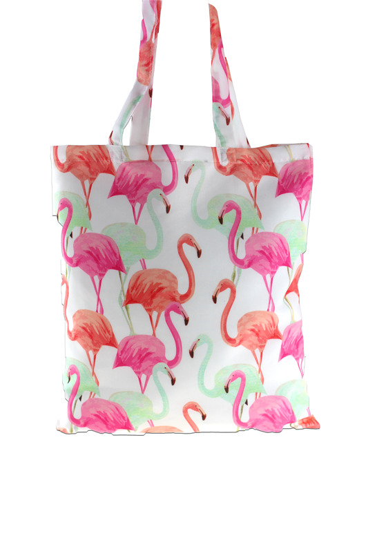 Torba bawełniana fullprint -flamingi AllbagAllprints