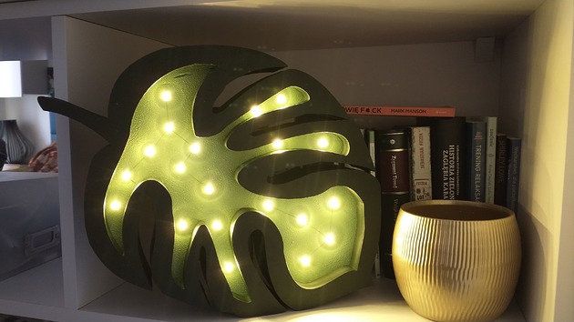 dekoracje świetlne lampka nocna LIŚĆ MONSTERY