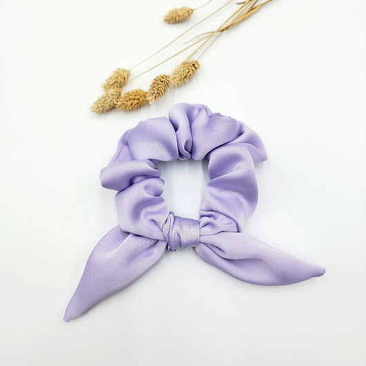 gumki do włosów Scrunchie/frotka bow Lawenda