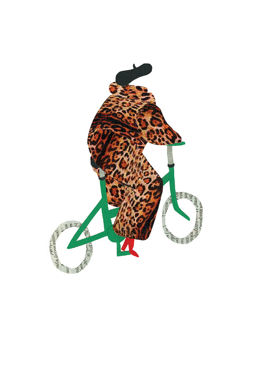 plakaty Plakat BABA NA ROWERZE