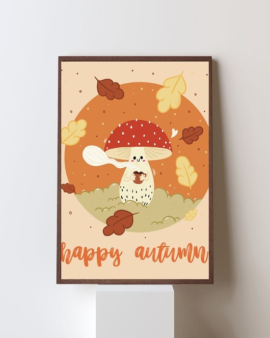 grafiki i ilustracje Plakat Mushroom