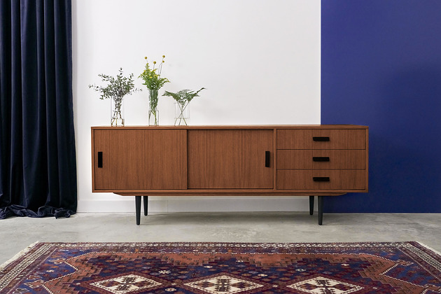 komody i szafki Komoda sideboard T-S03 drzwi przesuwne oraz 3 szuflady