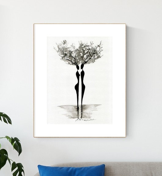 grafika 50X70 cm wykonana ręcznie, plakat Krystyna Siwek Art