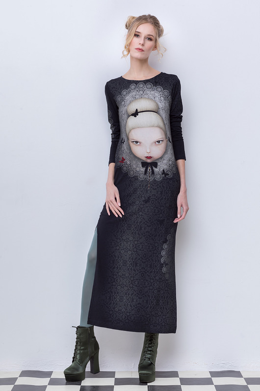Black girl dress UNICORNO