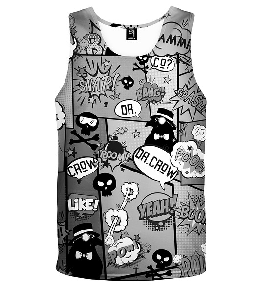 t-shirty męskie DR.CROW Bokserka Męska Komiks Black