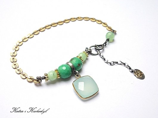 Mint & green -bransoletka Katia i krokodyl