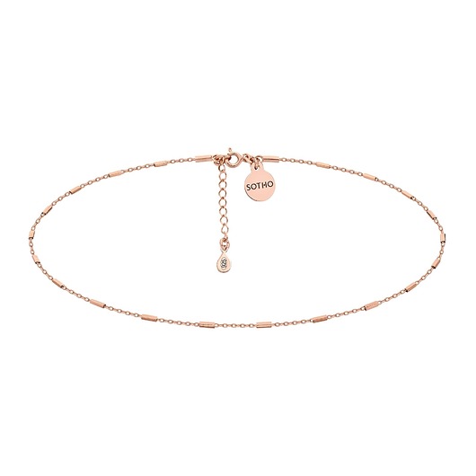 chokery Choker łańcuszkowy z różowego złota