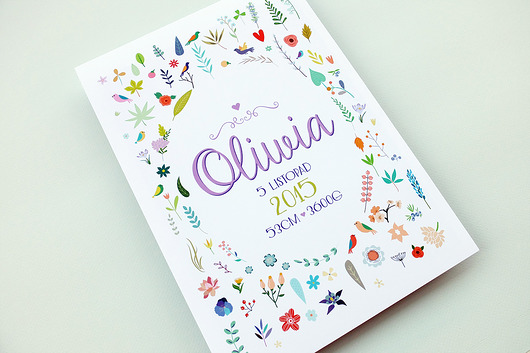 2 x Metryczka z imieniem dziecka PRINTLOVE