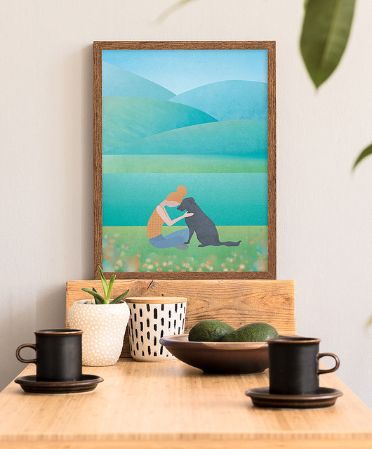 plakaty Nad górskim stawem - plakat fine art