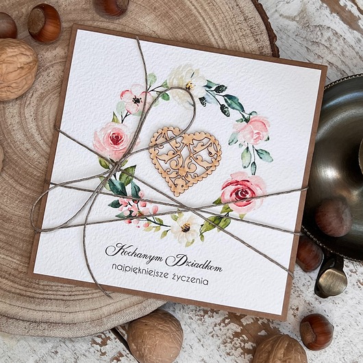 kartki scrapbooking Kochanym dziadkom - kartka na dzień babci i dziadka