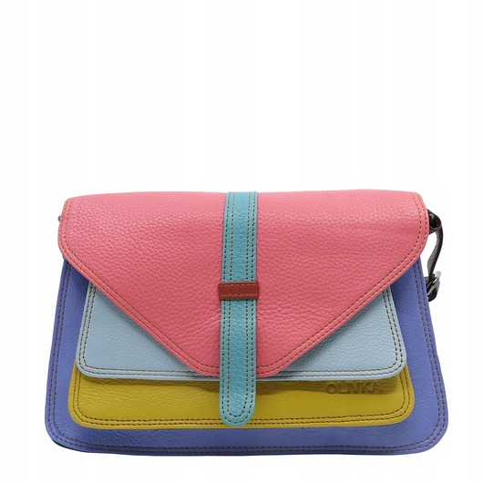 torby na ramię Torebka damska klasyczna elegancka skórzana na ramię pasek OLIVKA