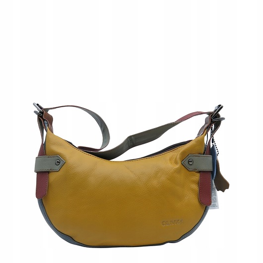 torby na ramię Torebka damska skórzana na ramię modna regulowany pasek zero waste OLIVKA