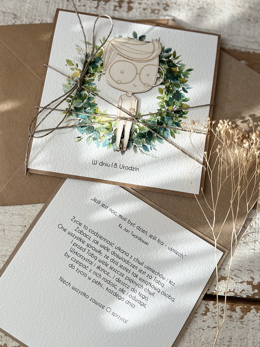 kartki scrapbooking Wyjątkowa ręcznie robiona kartka na 18-ste urodziny, osiemnastka, pomysł na p