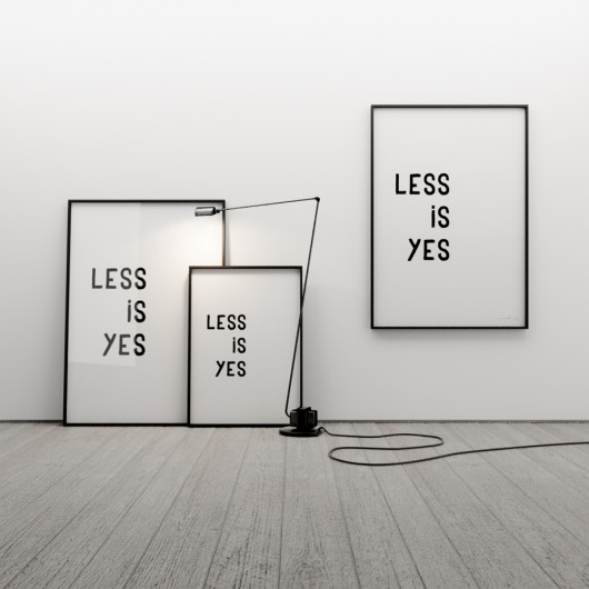 LESS IS YES - grafika 70x50 MINIMALLIVING