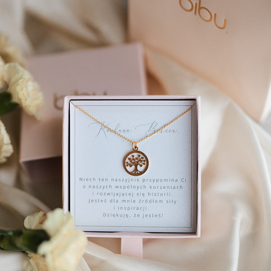 złote naszyjniki Naszyjnik rodzinne drzewo życia