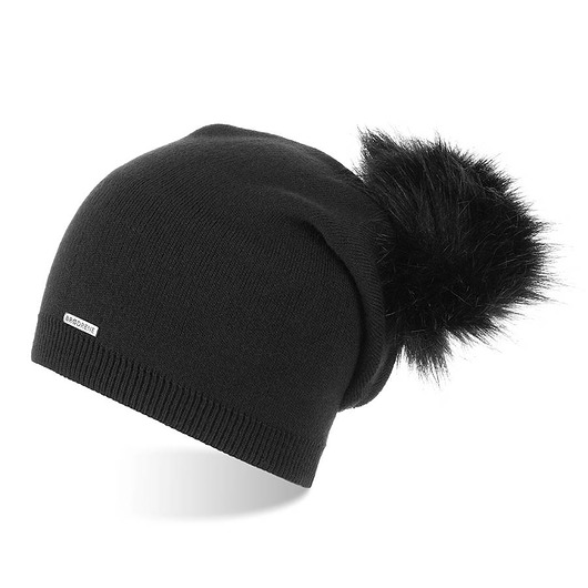 czapki damskie Damska czapka smerfetka z pomponem brodrene cz19