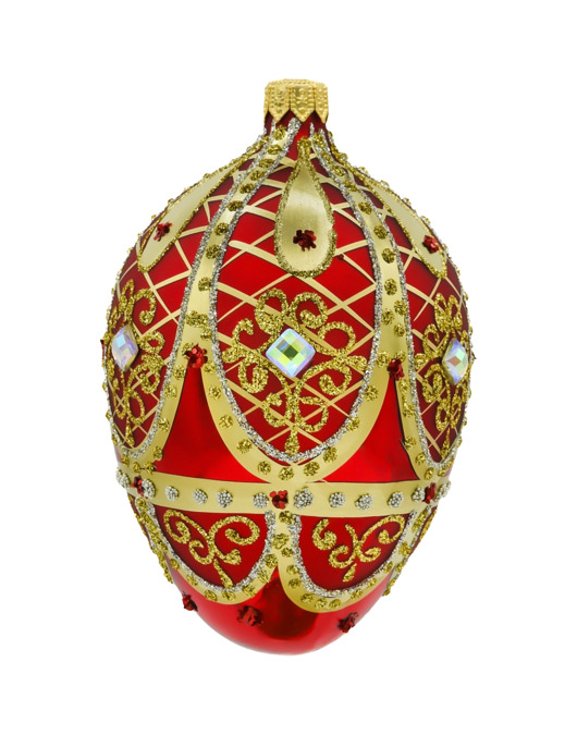 ozdoby choinkowe Bombka choinkowa: Ekskluzywne jajo Faberge: czerwone
