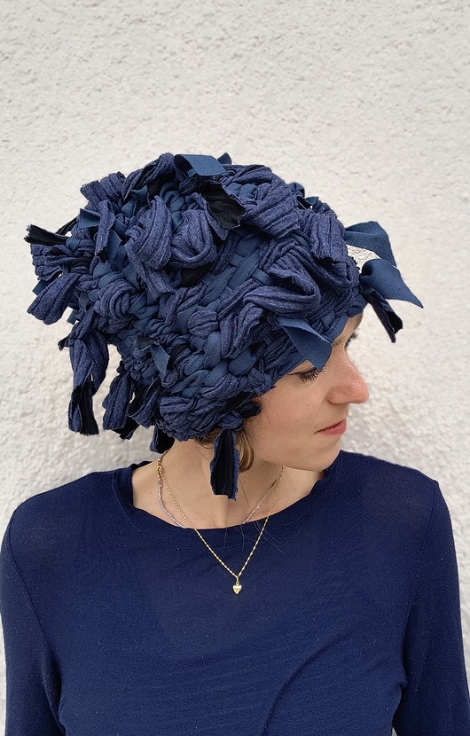 czapki damskie Różowa czapka artystyczna Cukierek