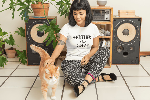 t-shirt damskie Mother of cats koszulka
