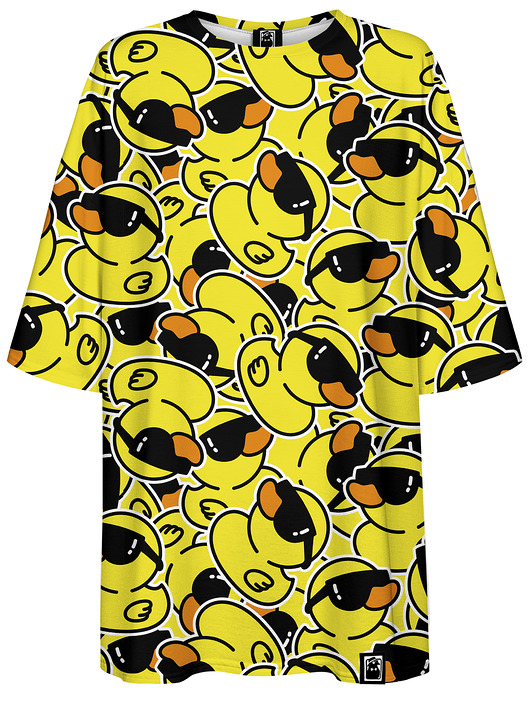 t-shirt damskie DR.CROW T-shirt Damski Oversize Kaczki