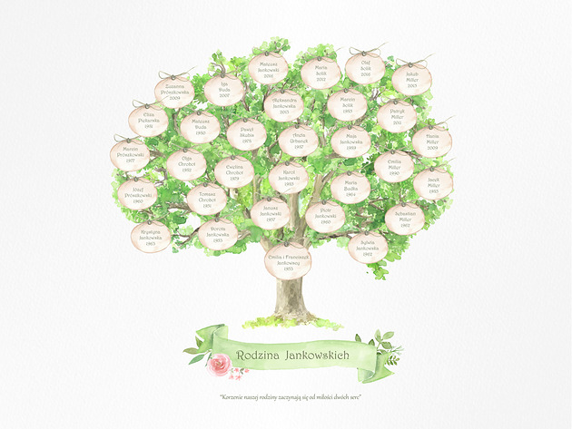 Plakat/ Obraz Drzewo rodzinne genealogiczne Pankmat