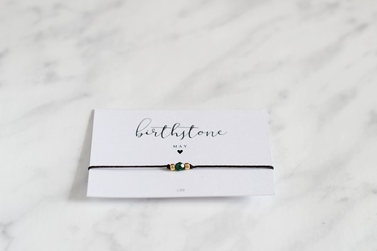 MAJ - MAY Birthstone Bracelet Le Boho Bleu