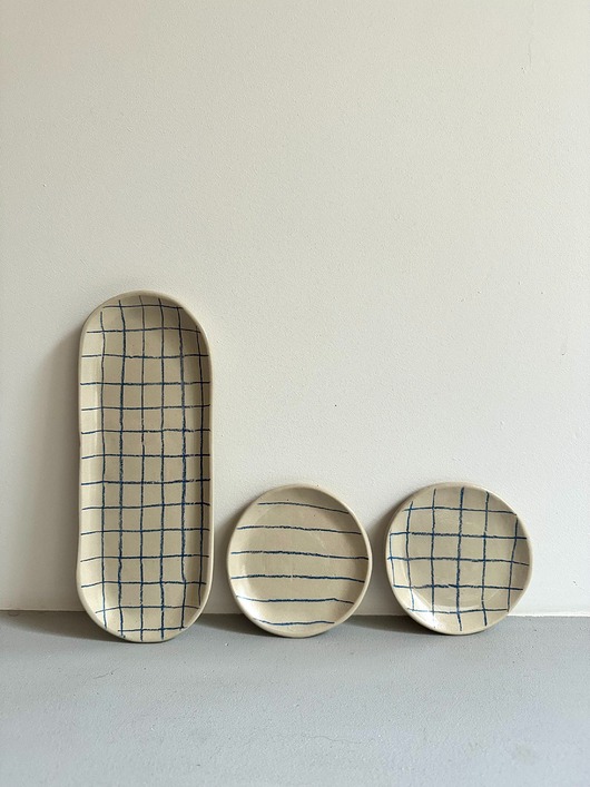 patery i talerze Paterka w kratkę BRULION