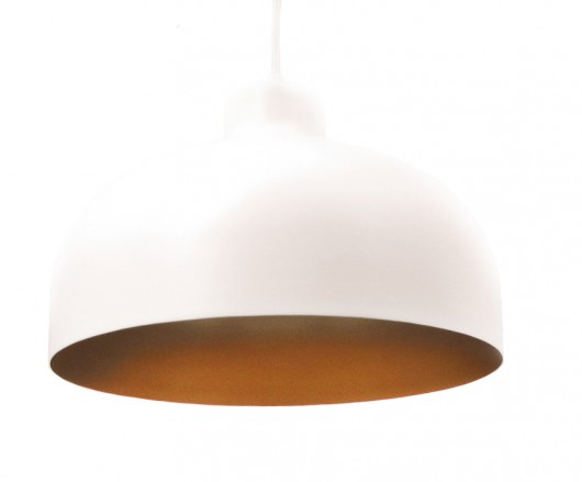 lampy wiszące Lampa B&B biała z złotem, 33cm