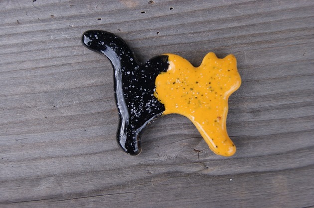 magnesy Ceramiczny magnes kot czarno-żółty