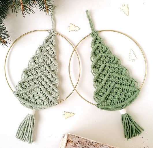 dekoracje świąteczne Choinka na obręczy