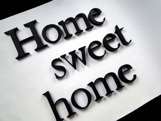 Napis przestrzenny- Home sweet home-kolor czarny KOKO by HOKO