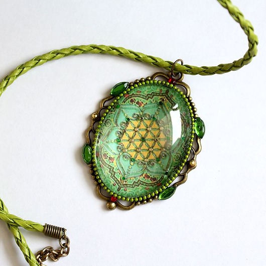 wisiory Kwiat życia wisior amulet Obfitość