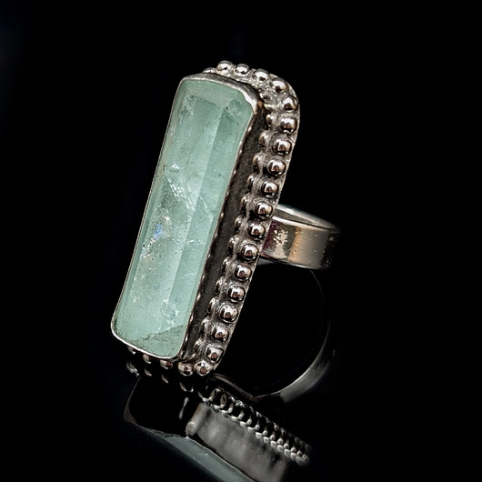 pierścionki srebrne Pierścionek skarb syren- akwamaryn