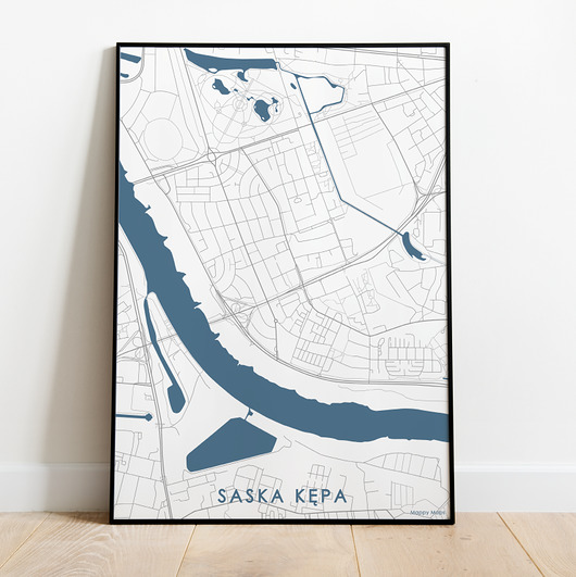 plakaty Mapa plakat - Saska Kępa - różne kolory
