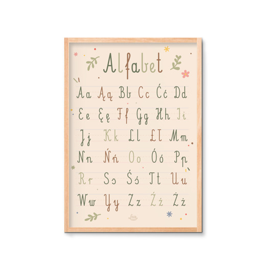 plakaty Alfabet szkolny plakat Montessori
