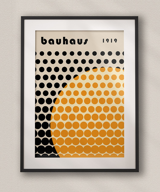 plakaty Minimalistyczny plakat - Bauhaus 1919 - Do salonu, sypialni, biura