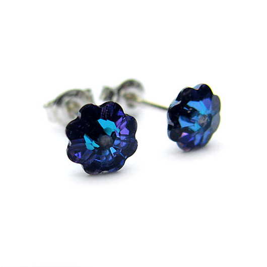  Kolczyki z kwiatuszkami kryształ Swarovski - Heliotropy Marisella
