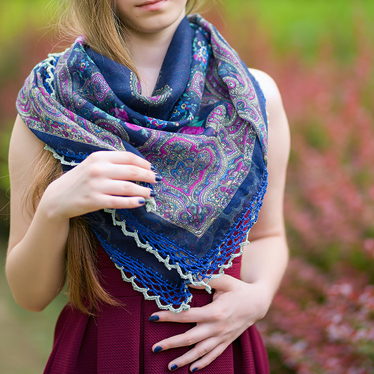 Chusta duża O Zmierzchu ZeStrychu Handmade