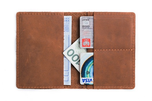 Jasno brązowy portfel slim brodrene sw01 Brodrene