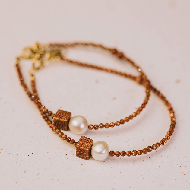 bransoletki z kamieni naturalnych Bransoletka z kamieni piasku pustyni