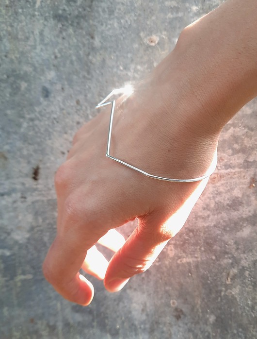 bransoletki srebrne Bransoleta srebrna minimalistyczna Kocie Ucho
