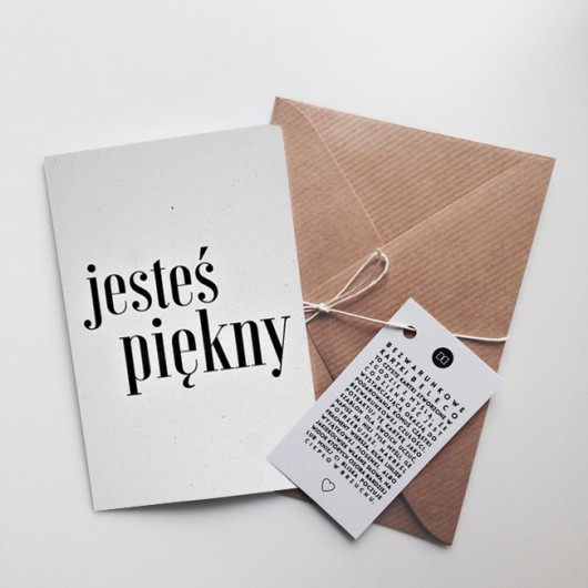 Kartka JESTEŚ PIĘKNY beleco