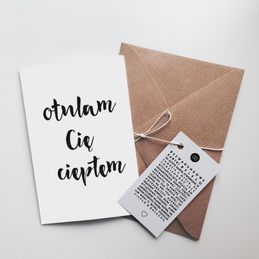 Kartka OTULAM CIĘ CIEPŁEM rozkładana beleco