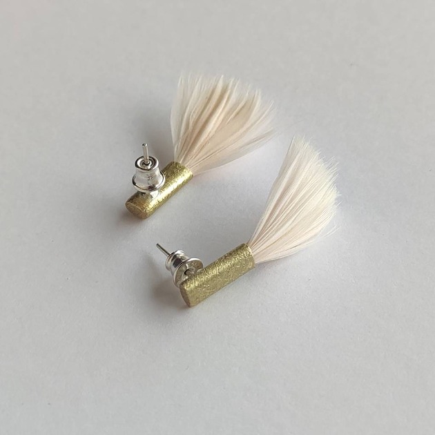 kolczyki z piórami PIÓRKO kolczyki