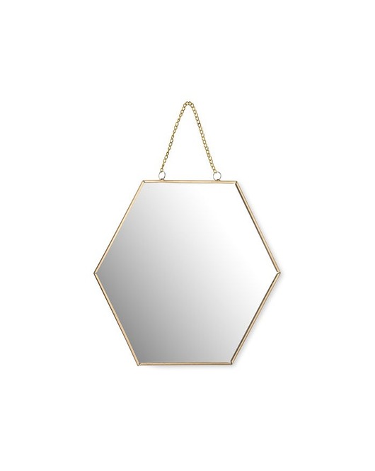 Lustro Wiszące Na Łańcuszku Plaster Miodu MIA home