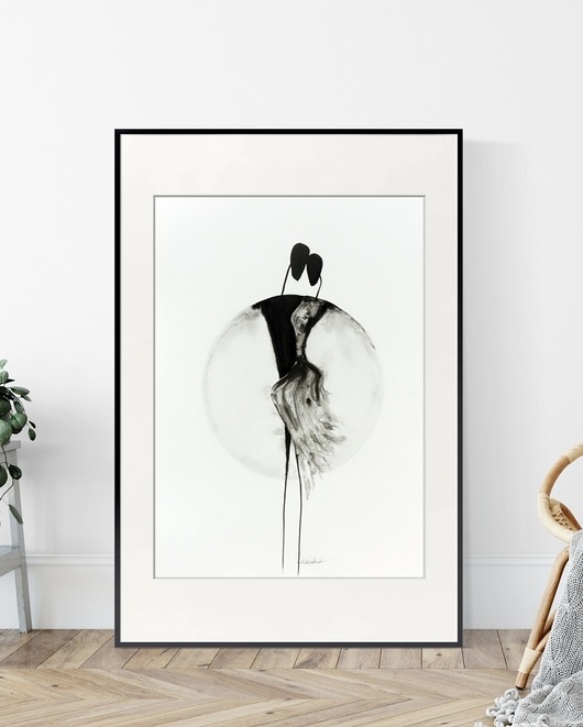grafika 50X70 cm wykonana ręcznie MiniMalArt
