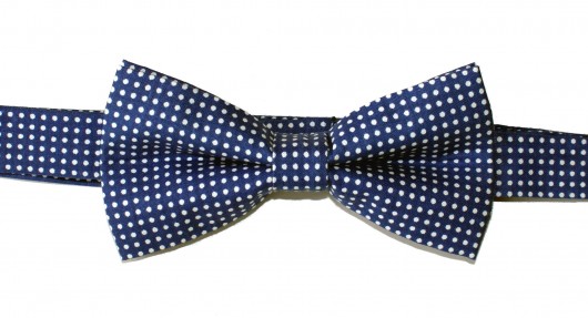 Mucha gotowa bowstyle Granatowa w kropki bowstyle