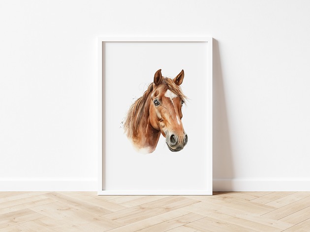 obrazy i plakaty do pokoju dziecięcego Plakat Portret Konia P198
