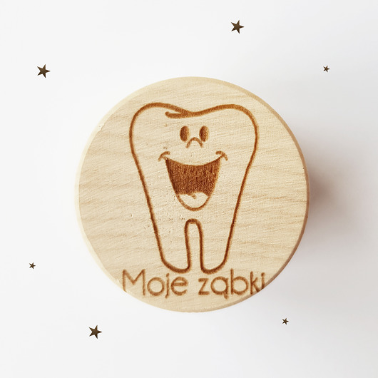 pokój dziecka - różne Drewniane pudełko na ząbki mleczne